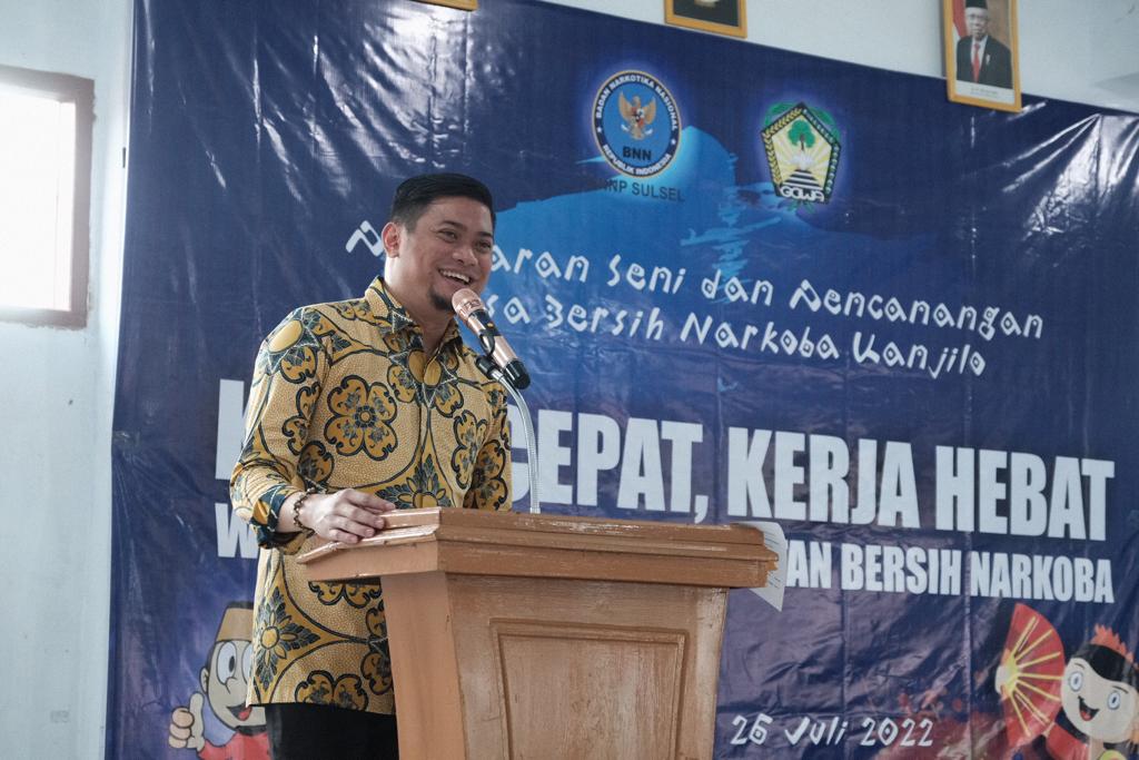 Kanjilo Dicanangkan Jadi Desa Bersinar, Bupati Gowa Harap Bangun SDM Bebas Narkoba