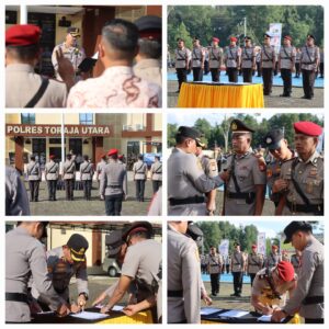 Giat sertijab dan pelantikan di Polres Toraja Utara