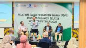 Suasana Pelatihan Dasar Perbankan Syariah (PDPS) ASBISINDO Sulawesi Selatan Tahun 2025 di BSI UMKM Center, Makassar, dengan narasumber dari BI dan OJK.