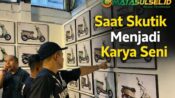Pengunjung mengamati karya seni Grand Filano Hybrid dalam pameran Classy Artsy Challenge di Jakarta.